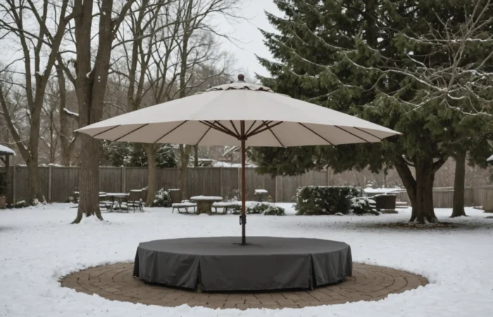 peut on laisser un parasol dehors
